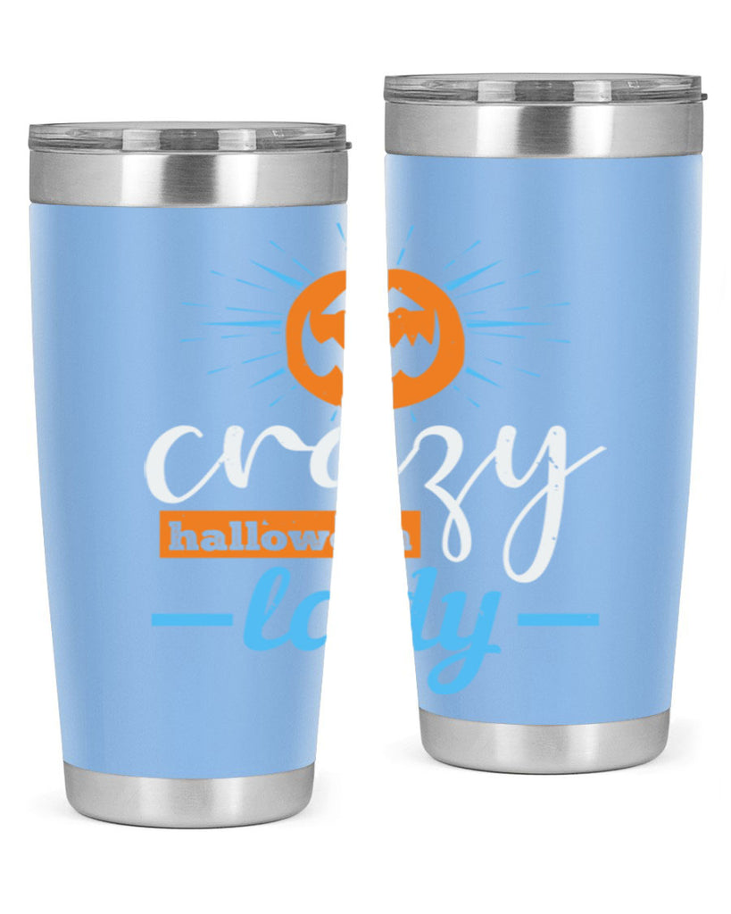 crazy halloween lady 118#- halloween- Tumbler