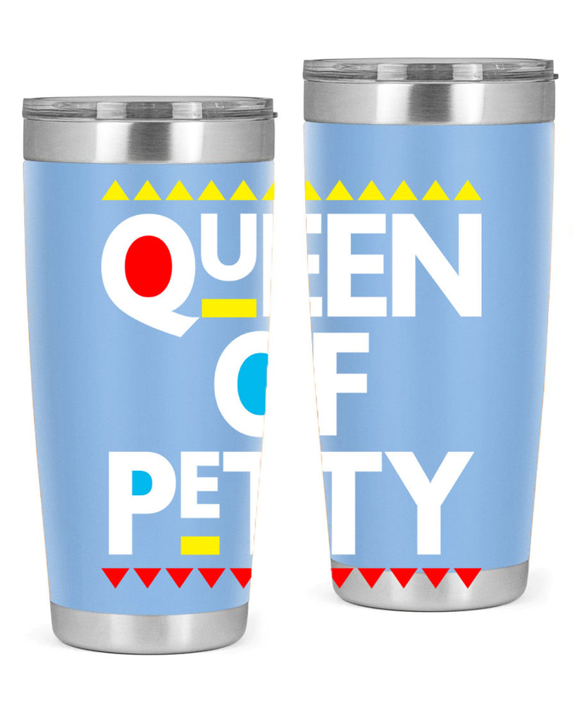 queen ofpetty 48#- black words phrases- Cotton Tank