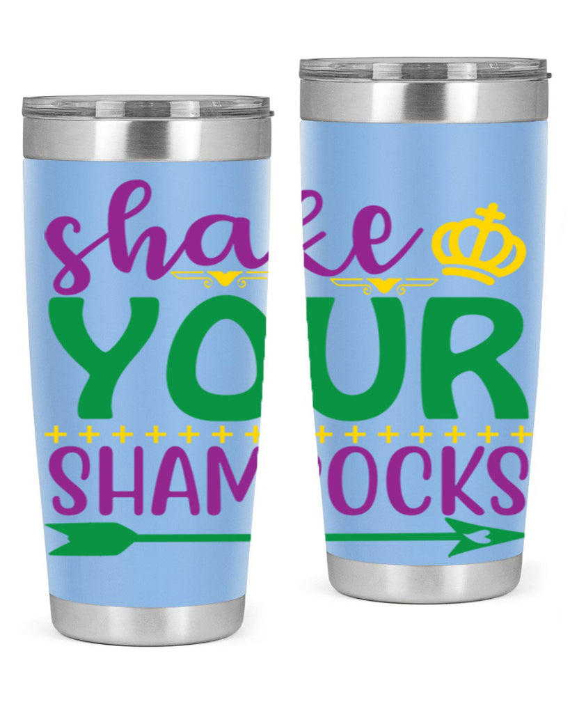 shake your shamrocks 2#- mardi gras- Tumbler