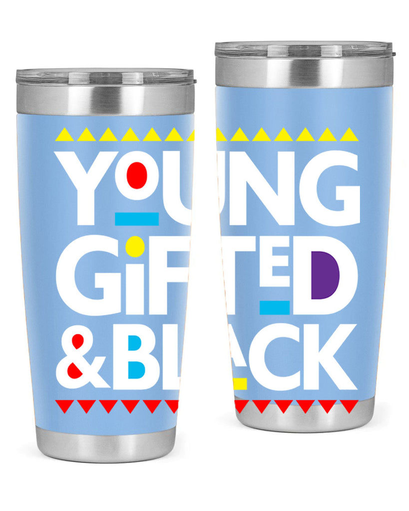 young gifted and black 2#- black words phrases- Cotton Tank