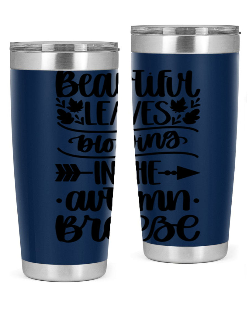 Beautiful Leaves Blowing In The Autumn Breeze 479#- fall- Tumbler