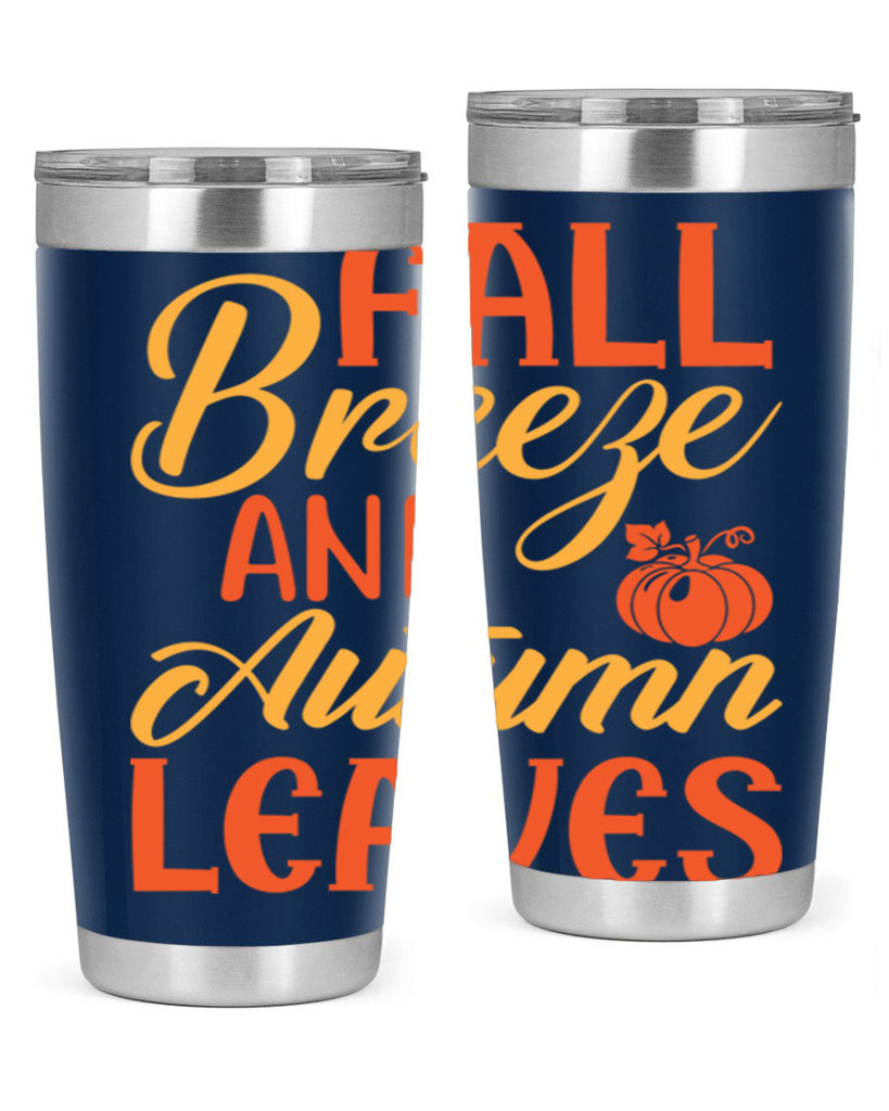 Fall Breeze and Autumn Leaves 92#- fall- Tumbler