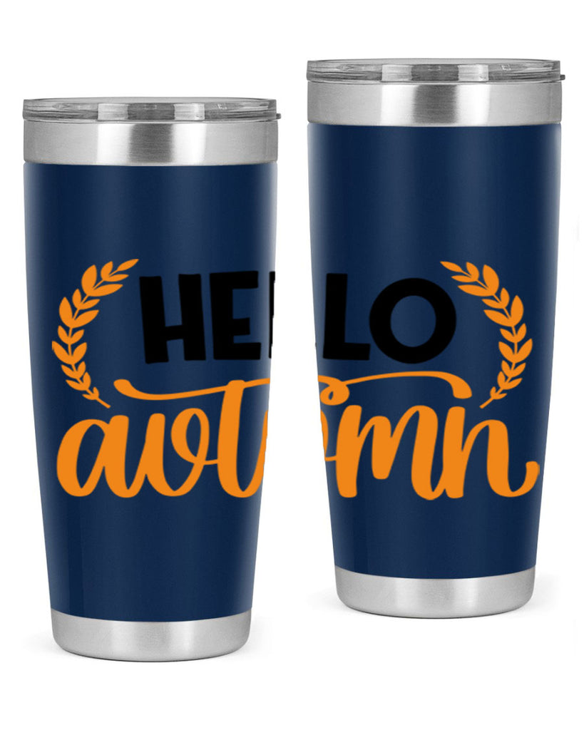 Hello Autumn 493#- fall- Tumbler