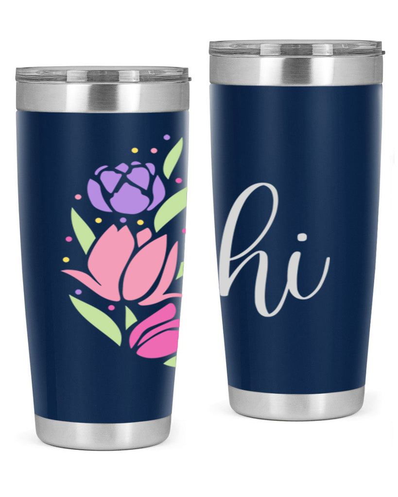 Hi pink flowers238#- spring- Tumbler