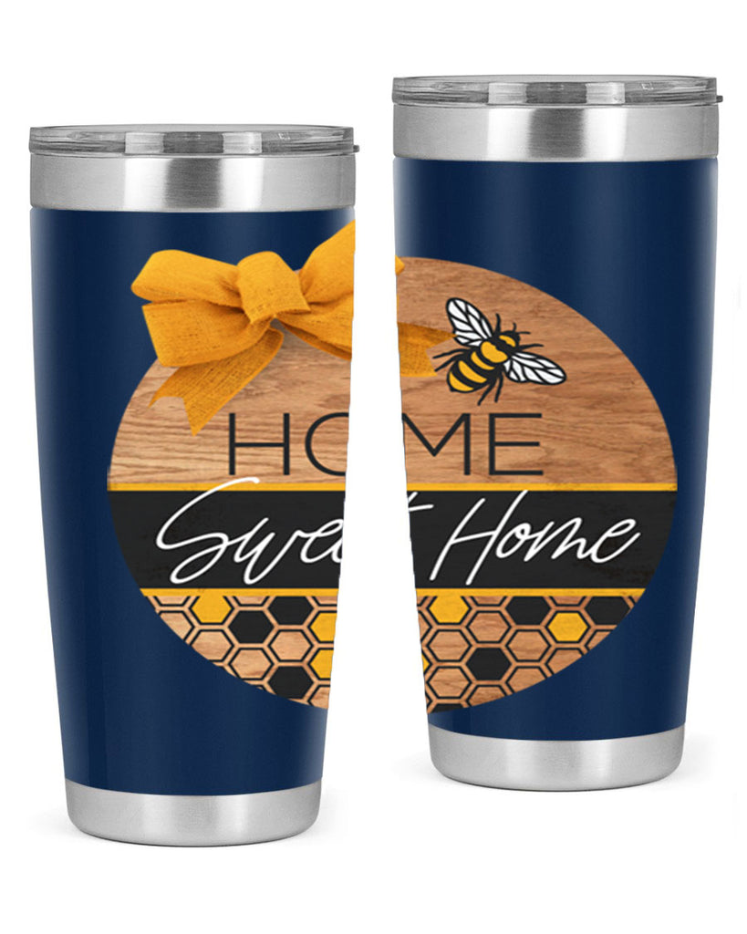 Home Sweet Home Bee and hive pattern Mockup242#- spring- Tumbler