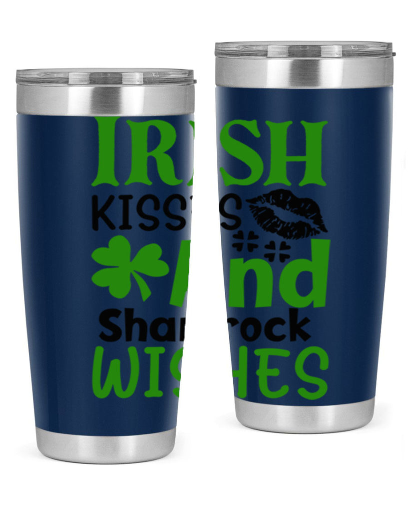 Irish Kisses And Shamrock Wishes Style 156#- St Patricks Day- Tumbler