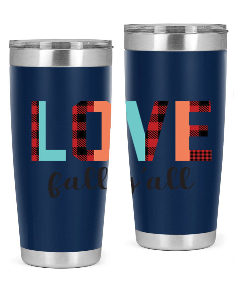 Love fall yall 411#- fall- Tumbler
