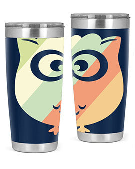 Owl Retro Style Vintage A TurtleRabbit 15#- owl- Tumblers
