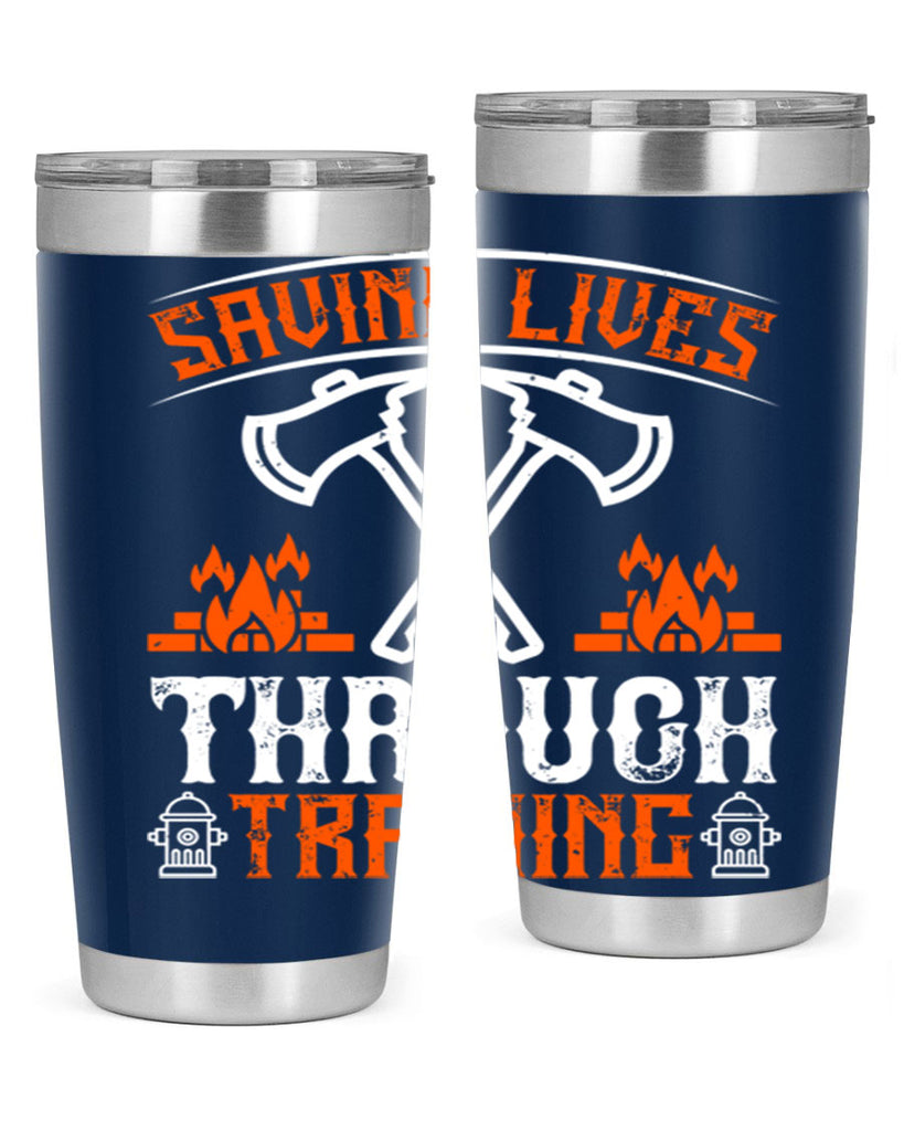 Saving lives through training Style 32#- fire fighter- tumbler
