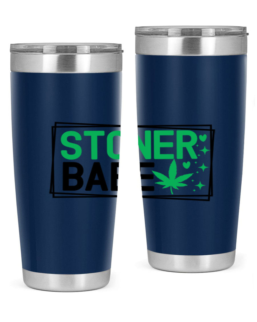Stoner Babe 258#- marijuana- Tumbler