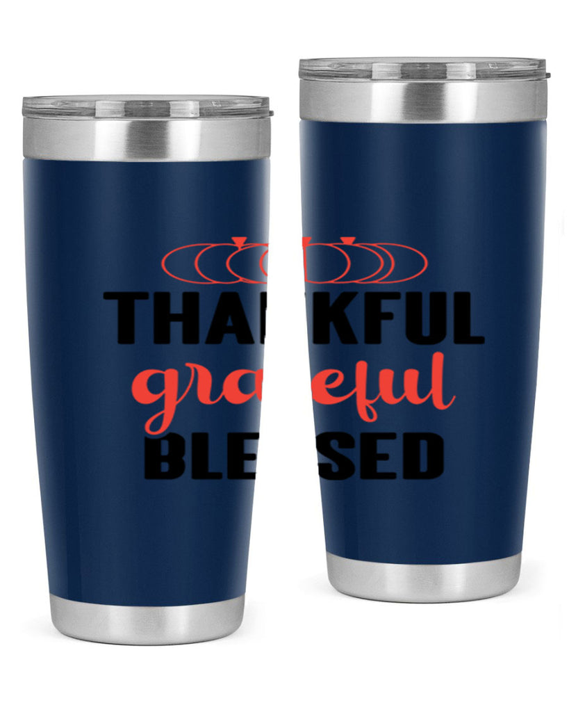 Thankful grateful blessed 603#- fall- Tumbler