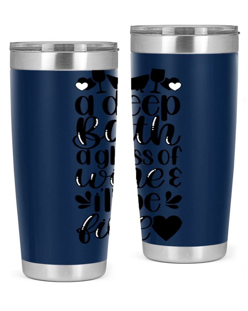 a deep bath a glass 48#- bathroom- Tumbler