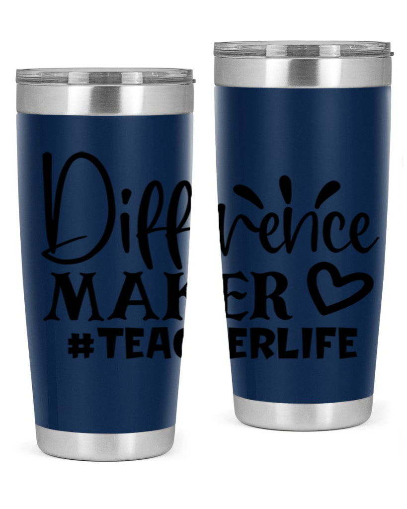 difference maker teacherlife Style 185#- teacher- tumbler