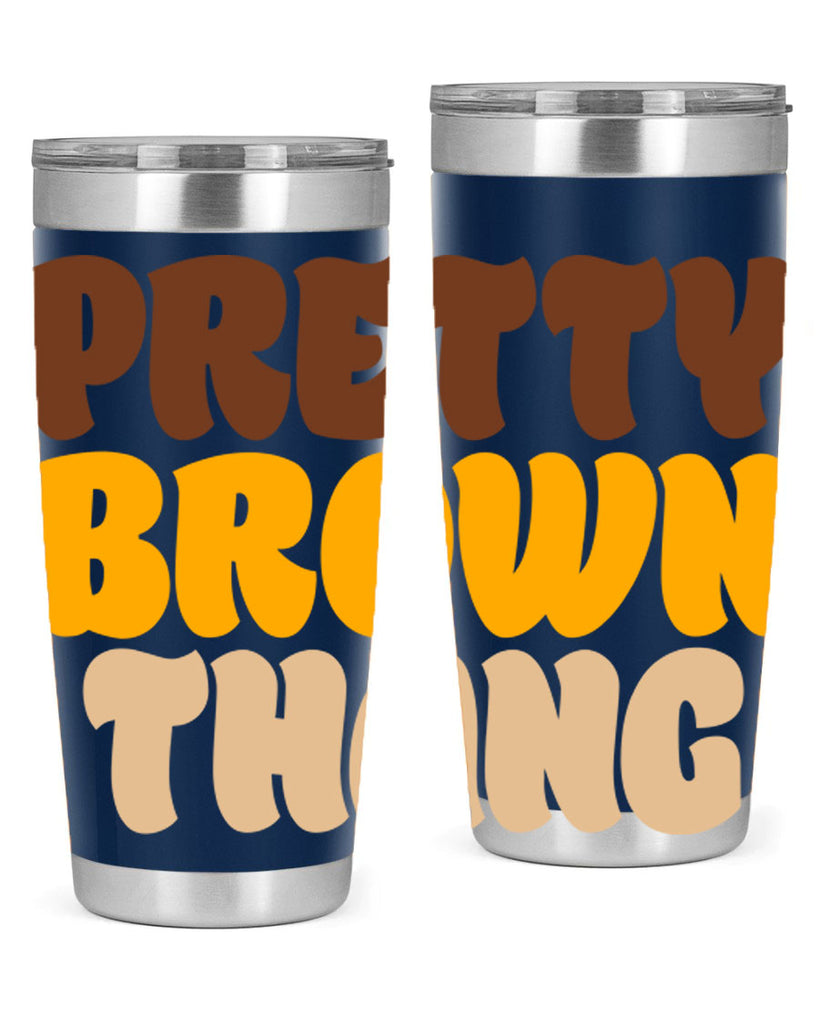 pretty  brown thang 52#- black words phrases- Cotton Tank