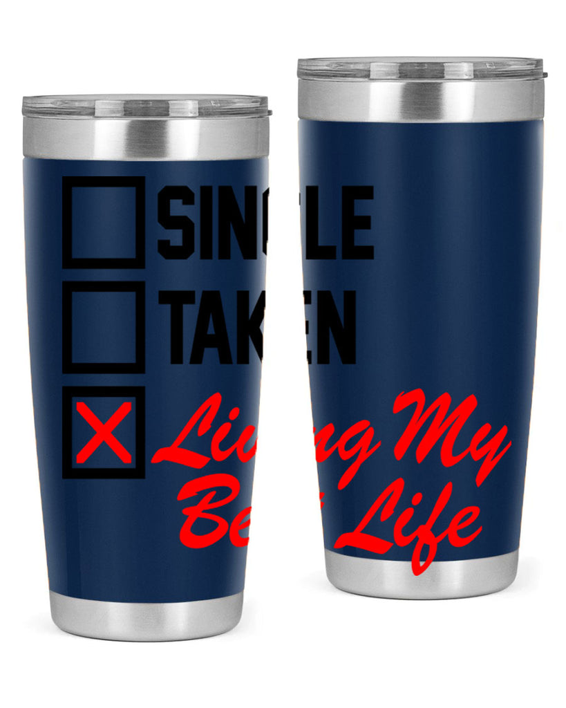 single taken living my best life 34#- black words phrases- Cotton Tank