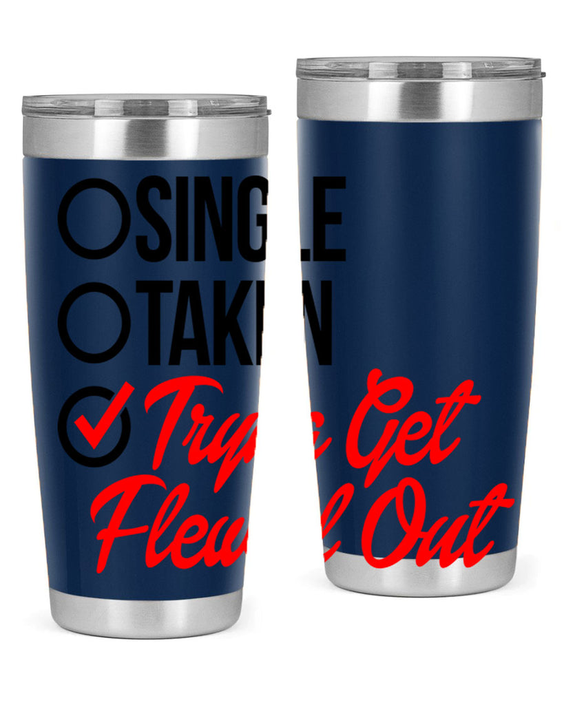 single taken tryna get flewed out 36#- black words phrases- Cotton Tank