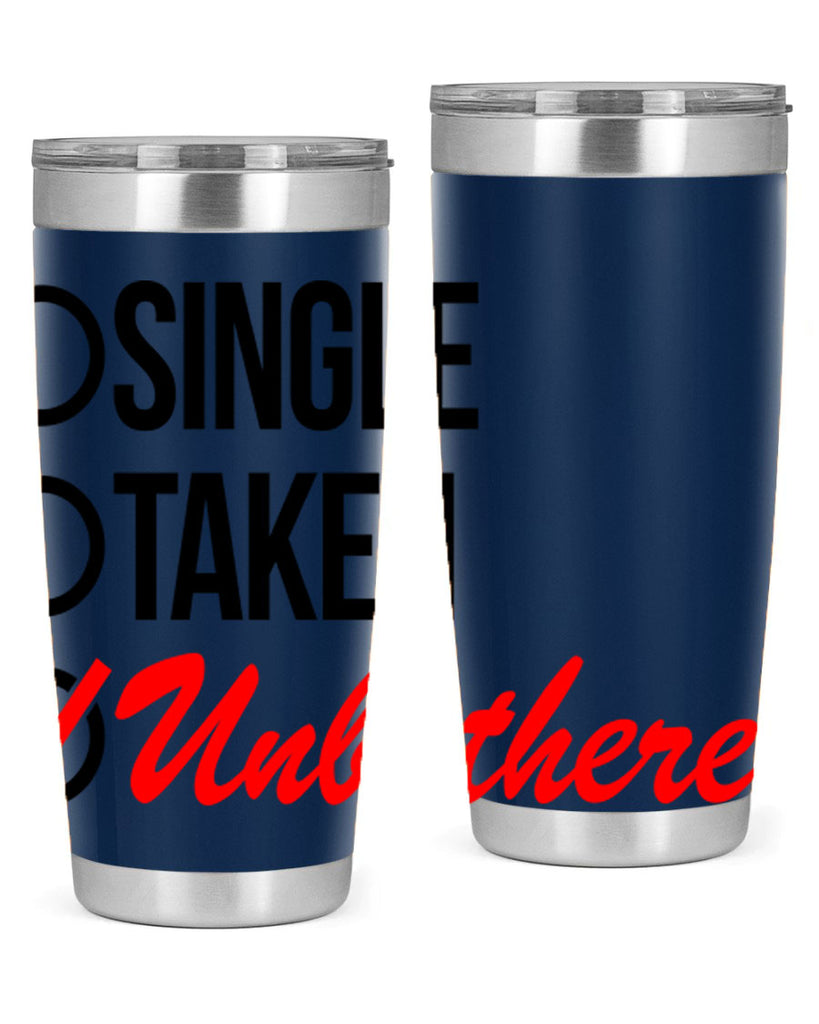 single taken unbothered 35#- black words phrases- Cotton Tank