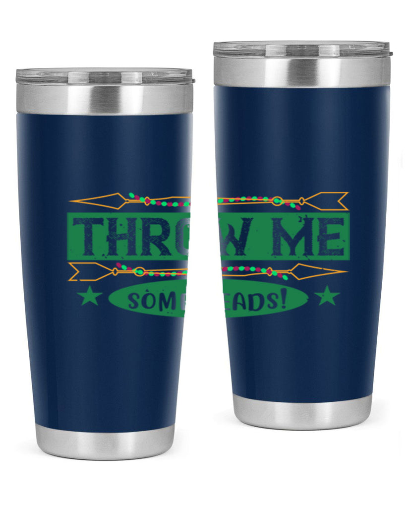 throw me some beads 34#- mardi gras- Tumbler