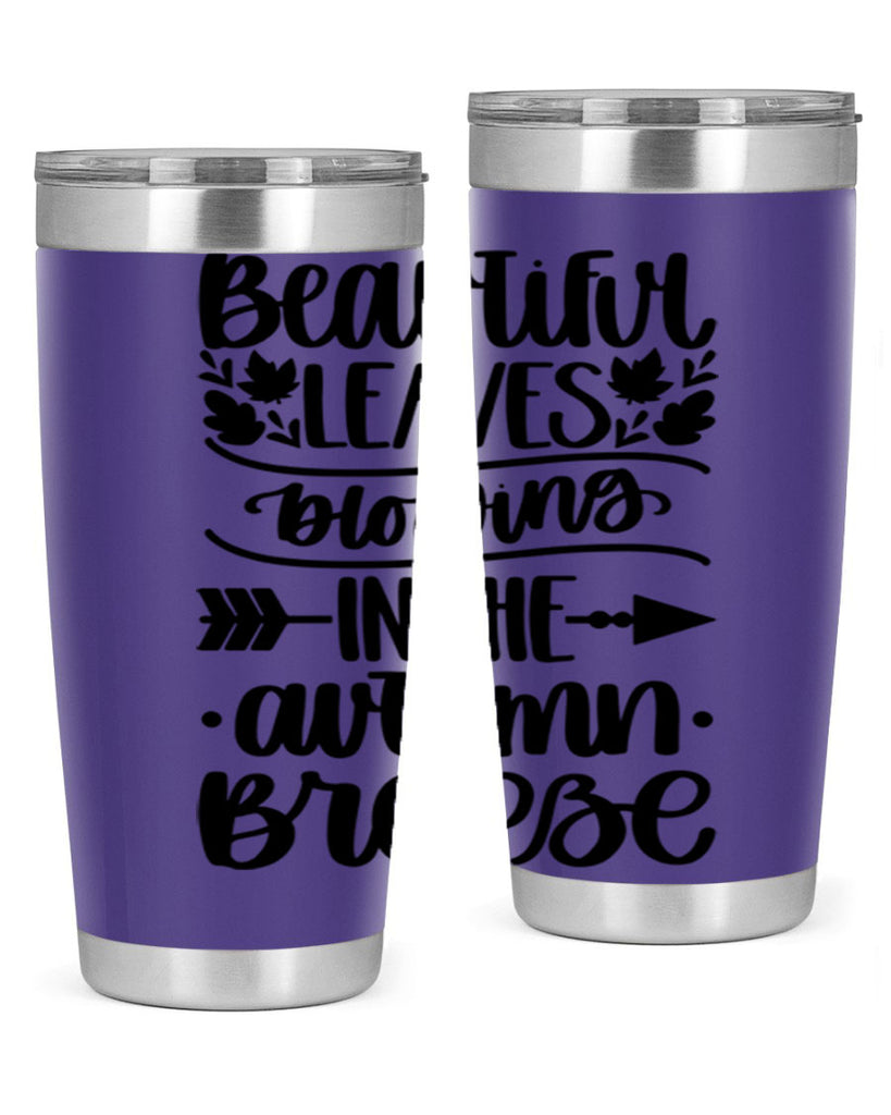 Beautiful Leaves Blowing In The Autumn Breeze 479#- fall- Tumbler