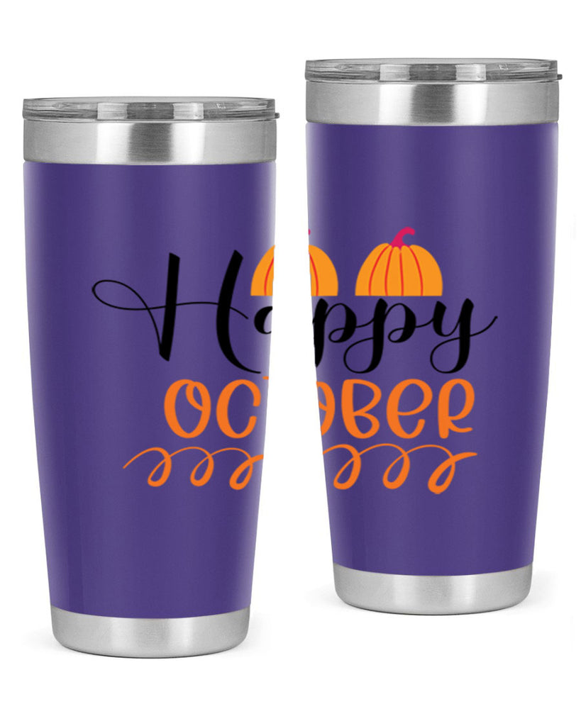 Happy October 238#- fall- Tumbler