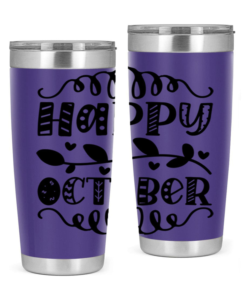 Happy October 239#- fall- Tumbler