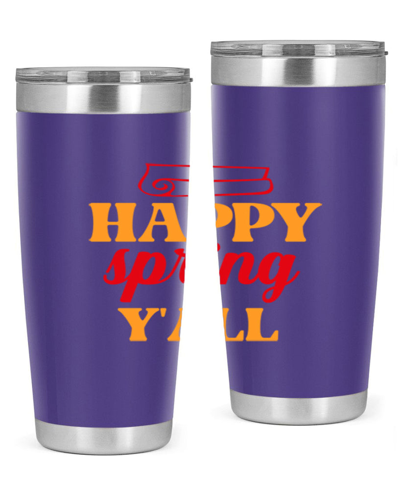 Happy spring y'all 166#- spring- Tumbler