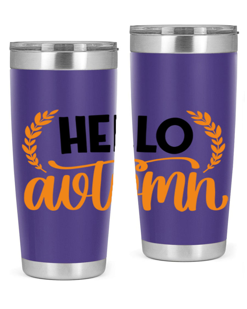 Hello Autumn 493#- fall- Tumbler