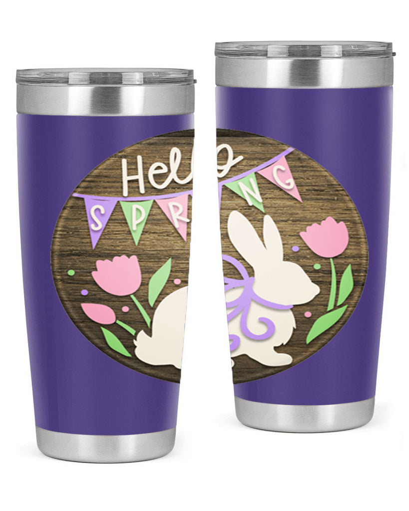 Hello spring bunny Mockup190#- spring- Tumbler
