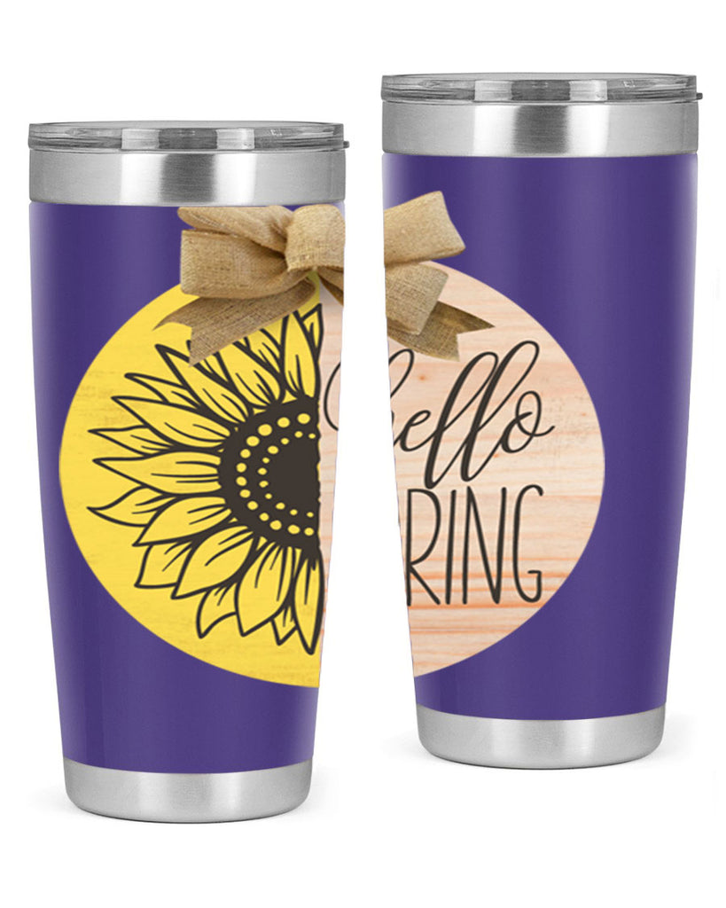 Hello spring half sunflower Mockup198#- spring- Tumbler