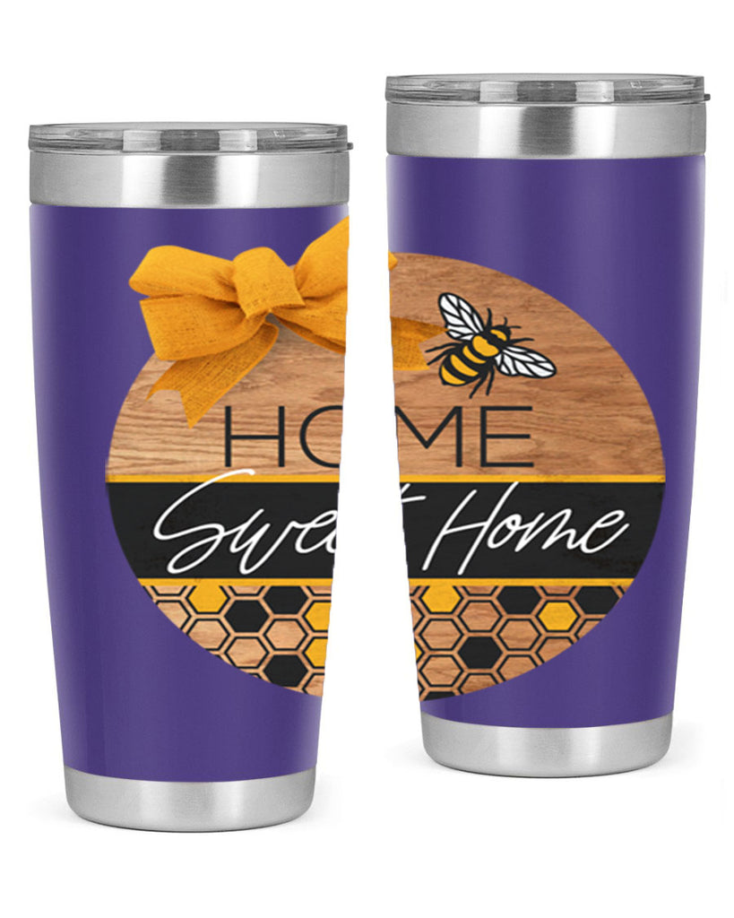 Home Sweet Home Bee and hive pattern Mockup242#- spring- Tumbler