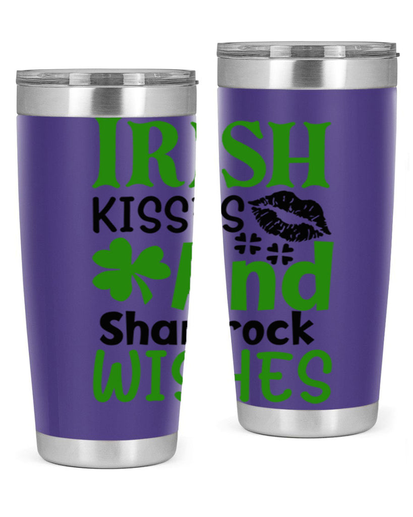 Irish Kisses And Shamrock Wishes Style 156#- St Patricks Day- Tumbler