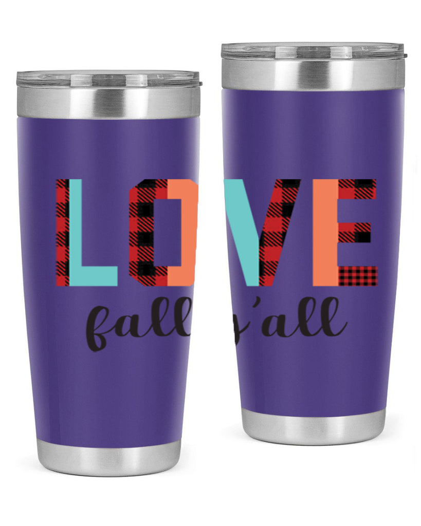 Love fall yall 411#- fall- Tumbler