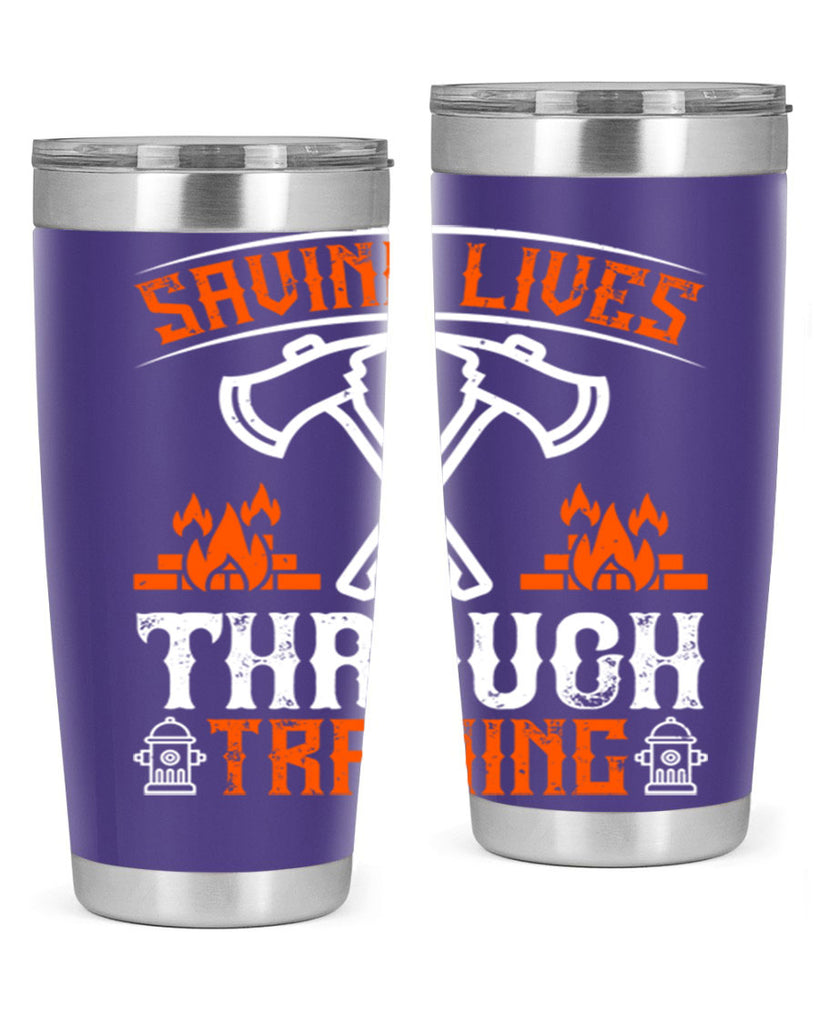 Saving lives through training Style 32#- fire fighter- tumbler