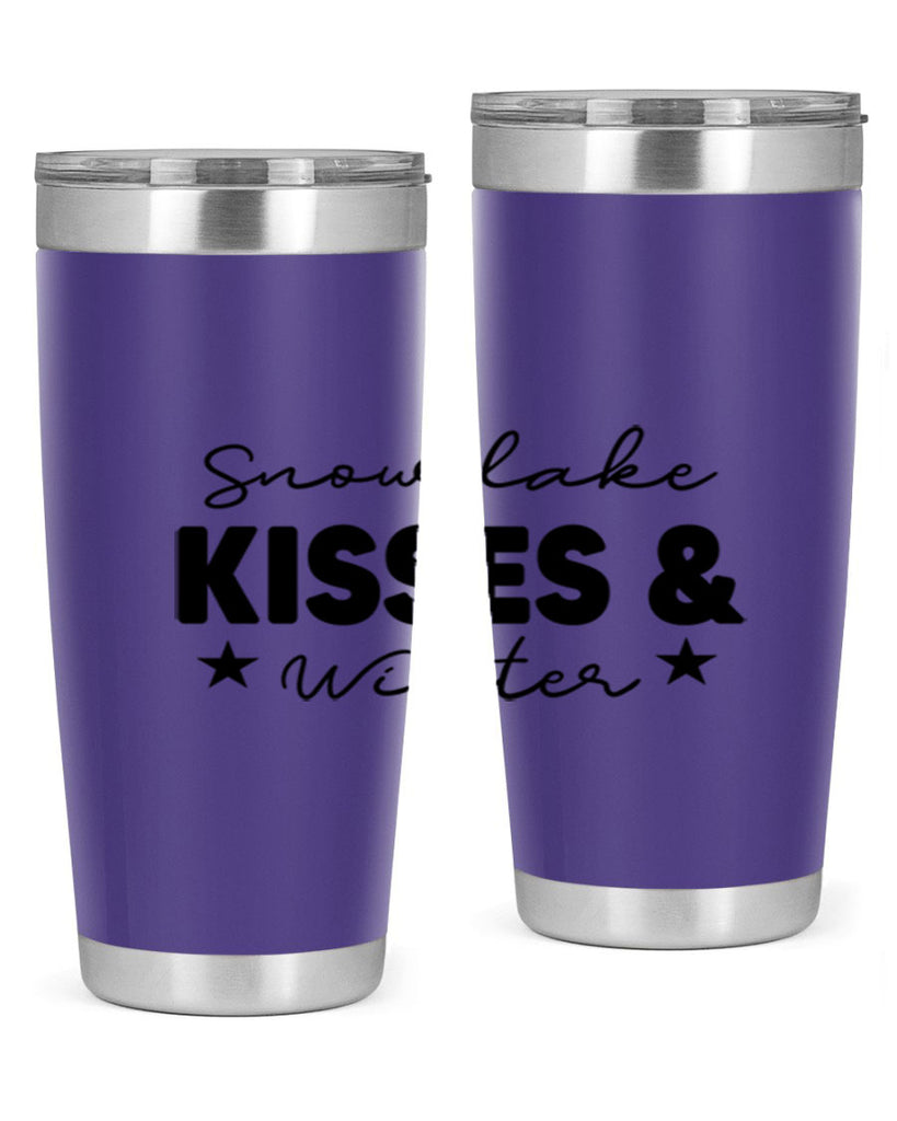 Snowflake Kisses Winter374#- winter- Tumbler