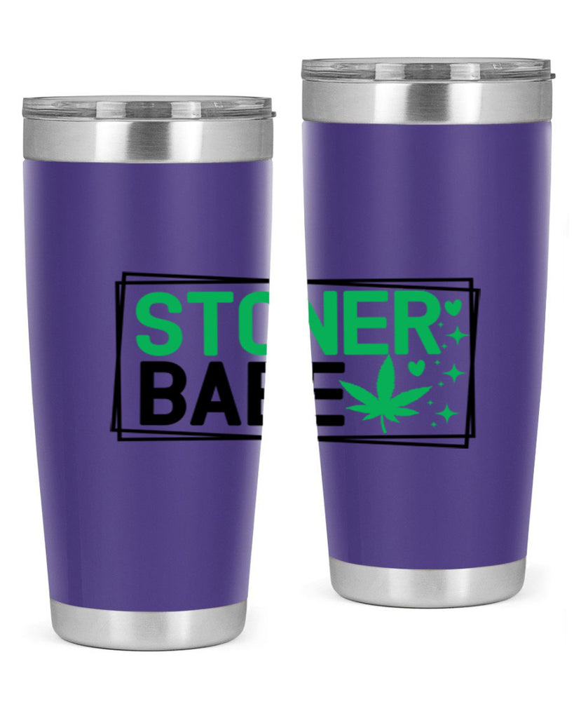 Stoner Babe 258#- marijuana- Tumbler