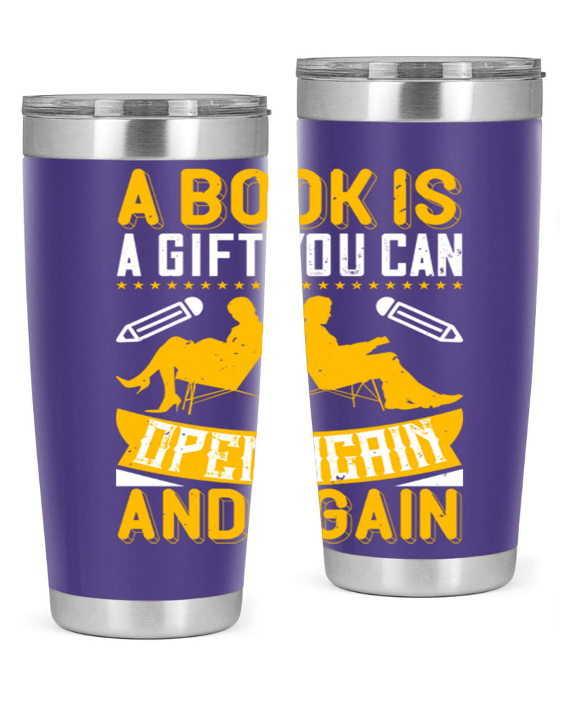 a book is a gift you can open again and again 80#- reading- Tumbler