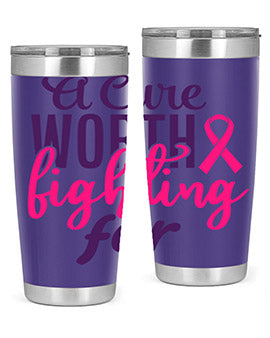 a cure worth fighting for Style 17#- breast cancer- Tumbler