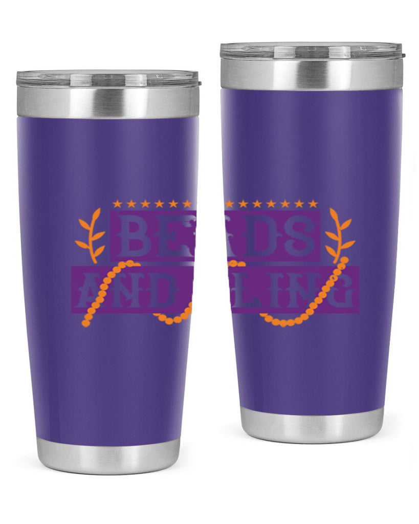 beads and bling 40#- mardi gras- Tumbler