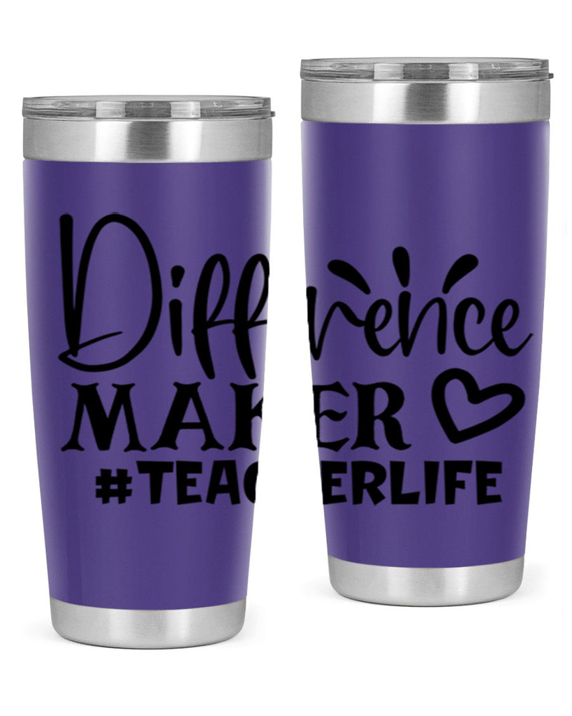 difference maker teacherlife Style 185#- teacher- tumbler