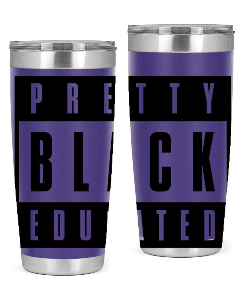 pretty black educated 50#- black words phrases- Cotton Tank