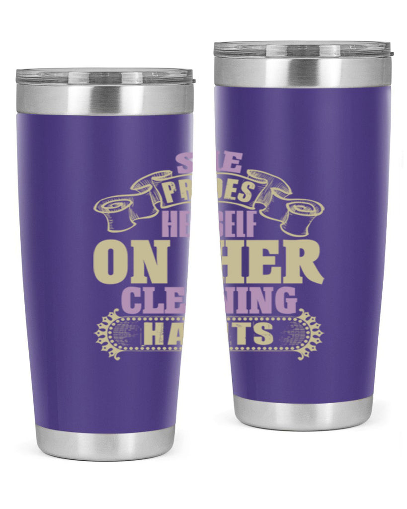 she prides hereself on her cleaning habits Style 14#- cleaner- tumbler