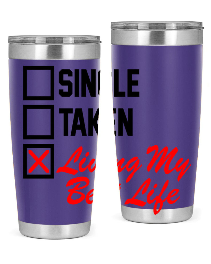 single taken living my best life 34#- black words phrases- Cotton Tank