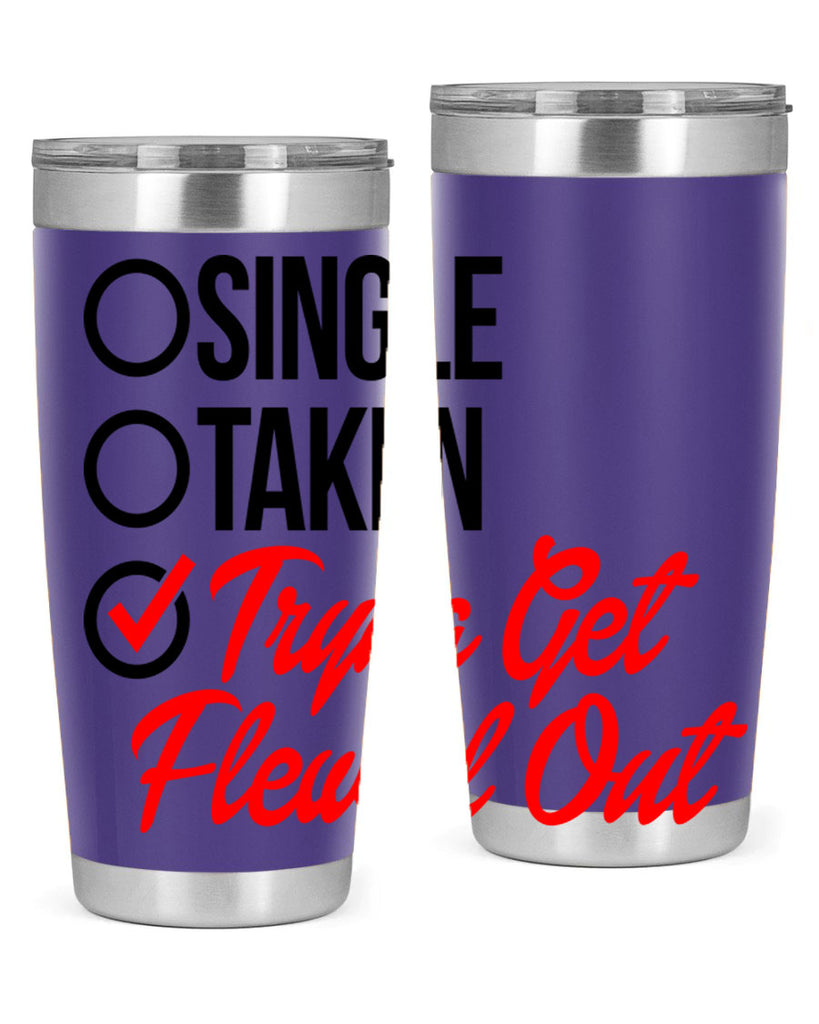 single taken tryna get flewed out 36#- black words phrases- Cotton Tank