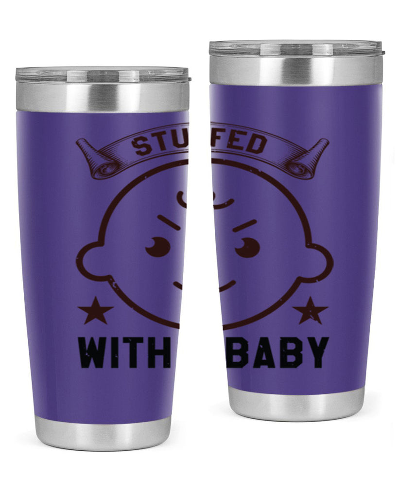 stuffed with a baby Style 14#- baby shower- tumbler