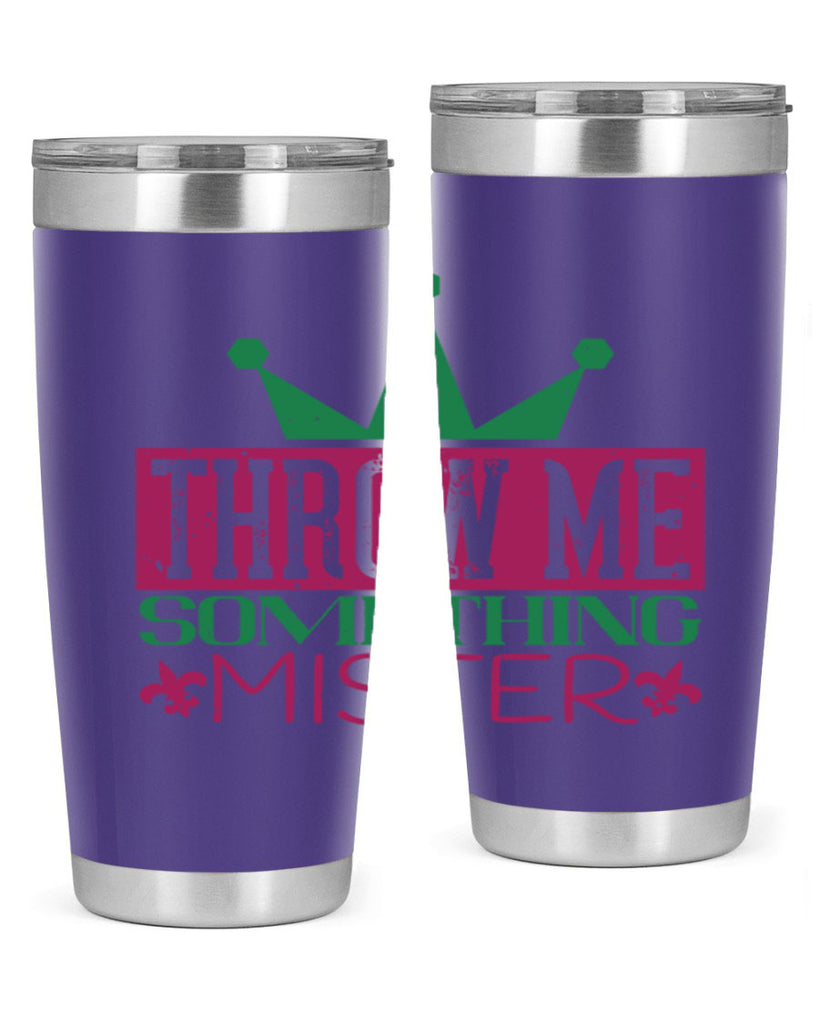 throw me something mister 33#- mardi gras- Tumbler
