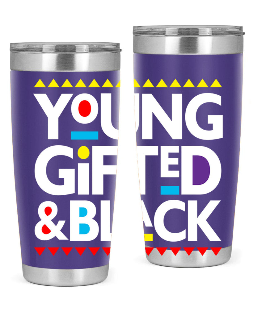 young gifted and black 2#- black words phrases- Cotton Tank