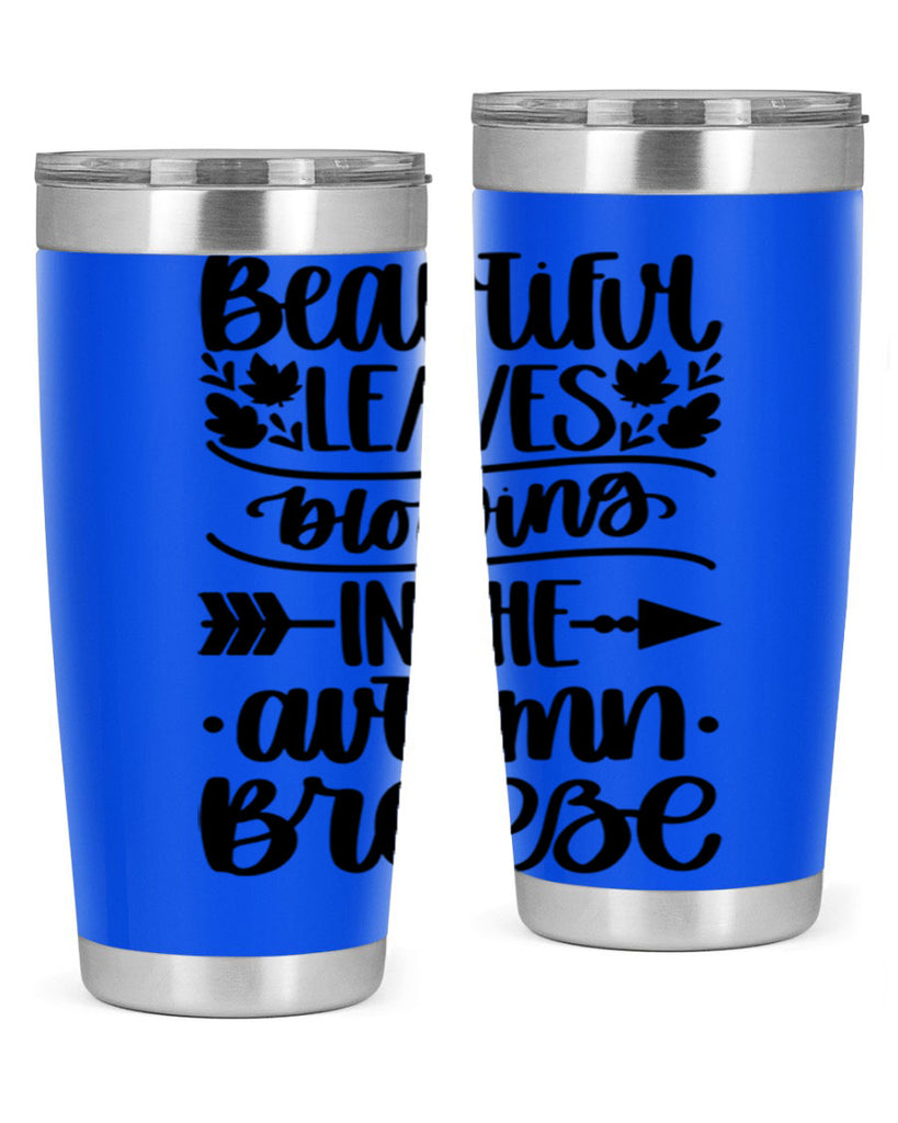 Beautiful Leaves Blowing In The Autumn Breeze 479#- fall- Tumbler