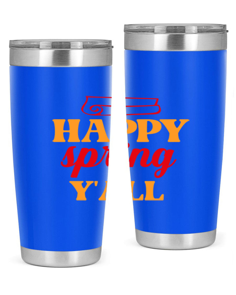 Happy spring y'all 166#- spring- Tumbler