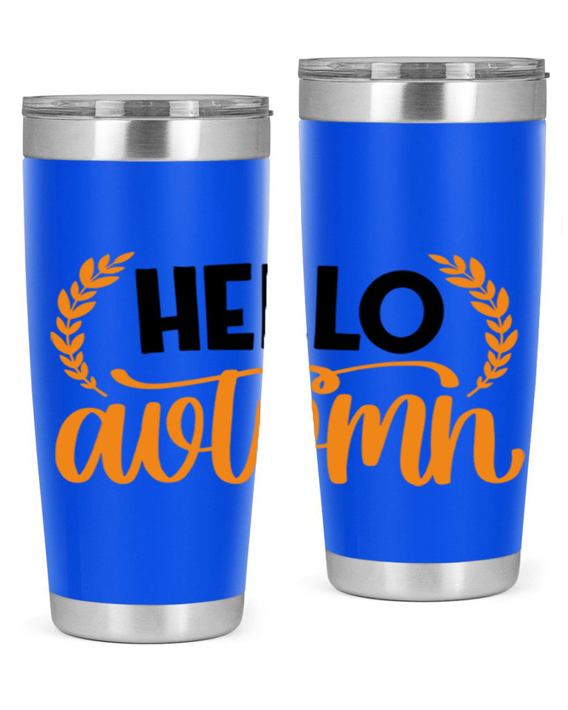 Hello Autumn 493#- fall- Tumbler