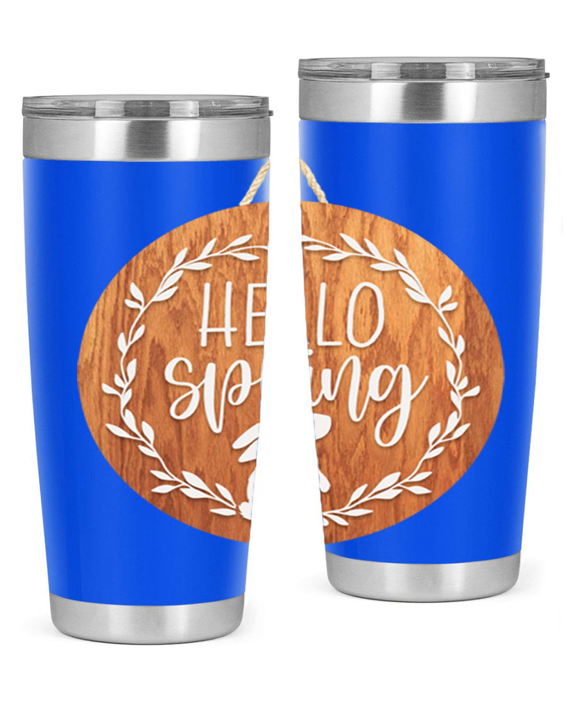 Hello Spring Bunny Wreath Mockup191#- spring- Tumbler